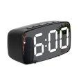 thumbnail image 2 of LEEYNEER Digital Clock Luminous Mirror Digital Clock Led Display Portable Clock for Bedroom Desk Clock Digital with Sound-controlled 12/24H Switching Temperature Display Cool Stuff Gifts, 2 of 5