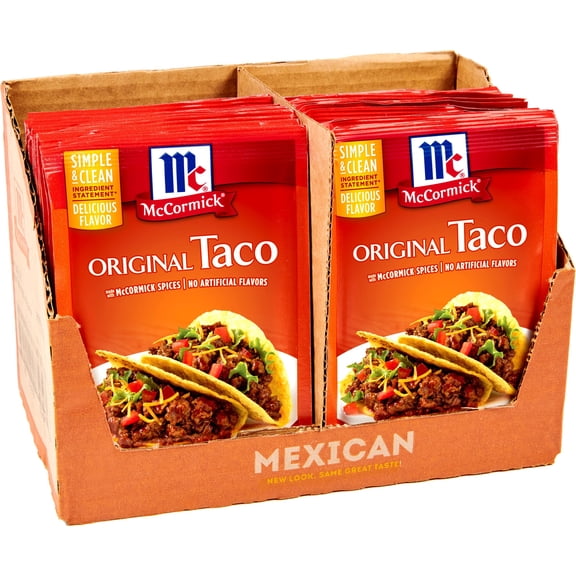(24 pack) McCormick Original Taco Seasoning Mix, 1.0 oz Packet