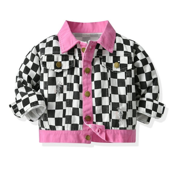 SHIWEN Kids Toddler Baby Print Denim Jacket for Girls Boys Button Jean Jacket Coat Spring Fall Outwear 3M - 6Y