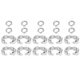 thumbnail image 1 of M Buder Anillos de Metal para Patas de Loros, 10 Piezas Accesorios de Entrenamiento de Vuelo al Aire Libre, Clips Reutilizables de Aleación (5.5 mm / 0.22 inches) Talla 6 - Seguro y Cómodo, 1 of 9