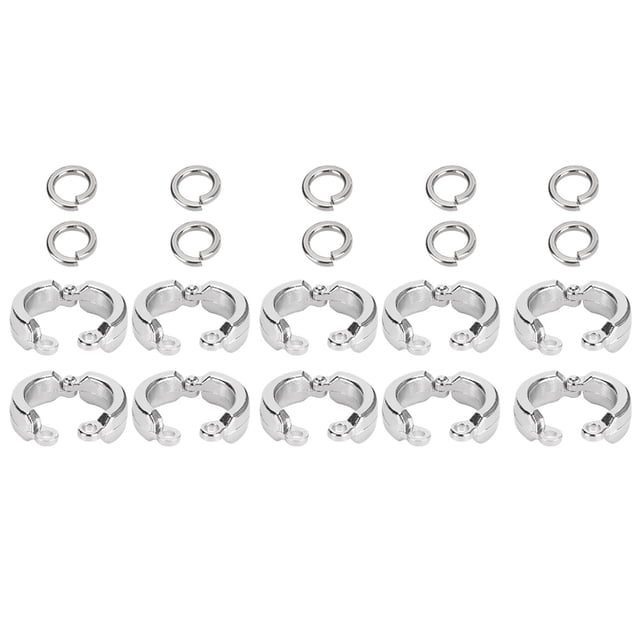 M Buder Anillos de Metal para Patas de Loros, 10 Piezas Accesorios de Entrenamiento de Vuelo al Aire Libre, Clips Reutilizables de Aleación (5.5 mm / 0.22 inches) Talla 6 - Seguro y Cómodo