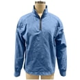 thumbnail image 4 of Hombres Zip Up Sudadera con Capucha de Pie Cuello Lavado Denim Afligido Medio Cremallera Manga Larga Casual Superior Poliéster Mezcla Chaqueta, 4 of 8
