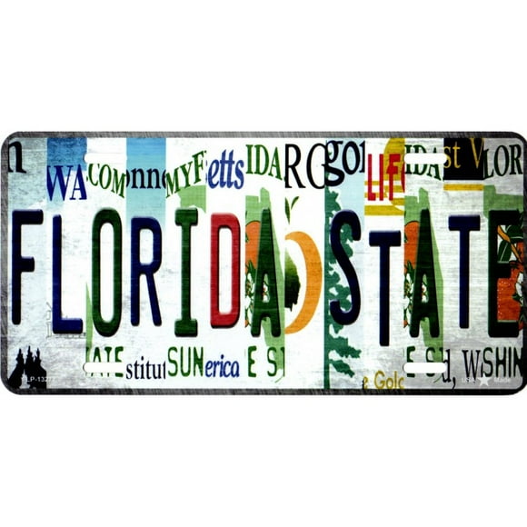 Florida State Strip Art Metal License Plate