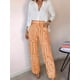 thumbnail image 4 of Conjunto de Dos Piezas para Mujer, con Estampado Geométrico, Pantalones de Cintura Alta y Camisa Sencilla. Color Naranja XXXL, 4 of 7