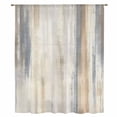 thumbnail image 2 of Beige Grey Sheer Curtains 96 Inch Length, Light Filtering Voile Curtain Panel, Abstract Mottled Art Retro Modern Painting Rod Pocket Drapes Window Treatments for Living Room Bedroom 52"x96", 2 of 9