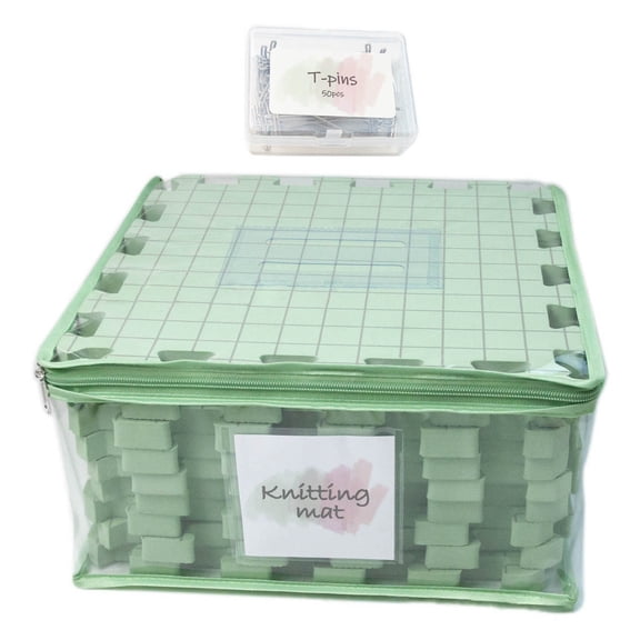 COOLHOOD 9x/Set Blocking Mats for Knitting Crochet Project Crochet Blocking Board Knitting Blocking Mats with Grids T-Pins