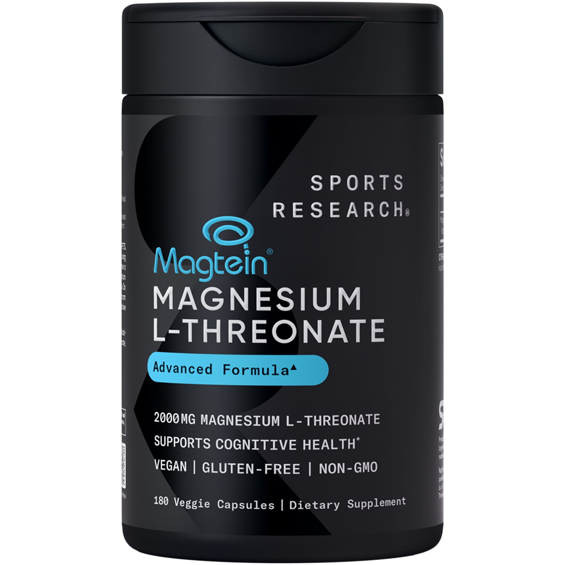 Sports Research® Magnesium L-Threonate 2000mg w/Magtein®, 180 Count