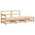 thumbnail image 2 of vidaXL 3 Piece Garden Lounge Set with Cushions Solid Wood, 2 of 5
