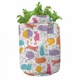 thumbnail image 3 of Cat Grow Bags 5-Pack, Sleeping Playing Joyful, Heavyduty Fabric Pots with Handles for Plants, 2 Sizes, Multicolor, by Ambesonne, 3 of 3
