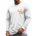 thumbnail image 2 of YNGKMEA Mens Long Sleeve Crew Neck T Shirts Fashion Casual Pumpkin Face Print Pullover Sweatshirt For Fall Winter Wear, 2 of 5