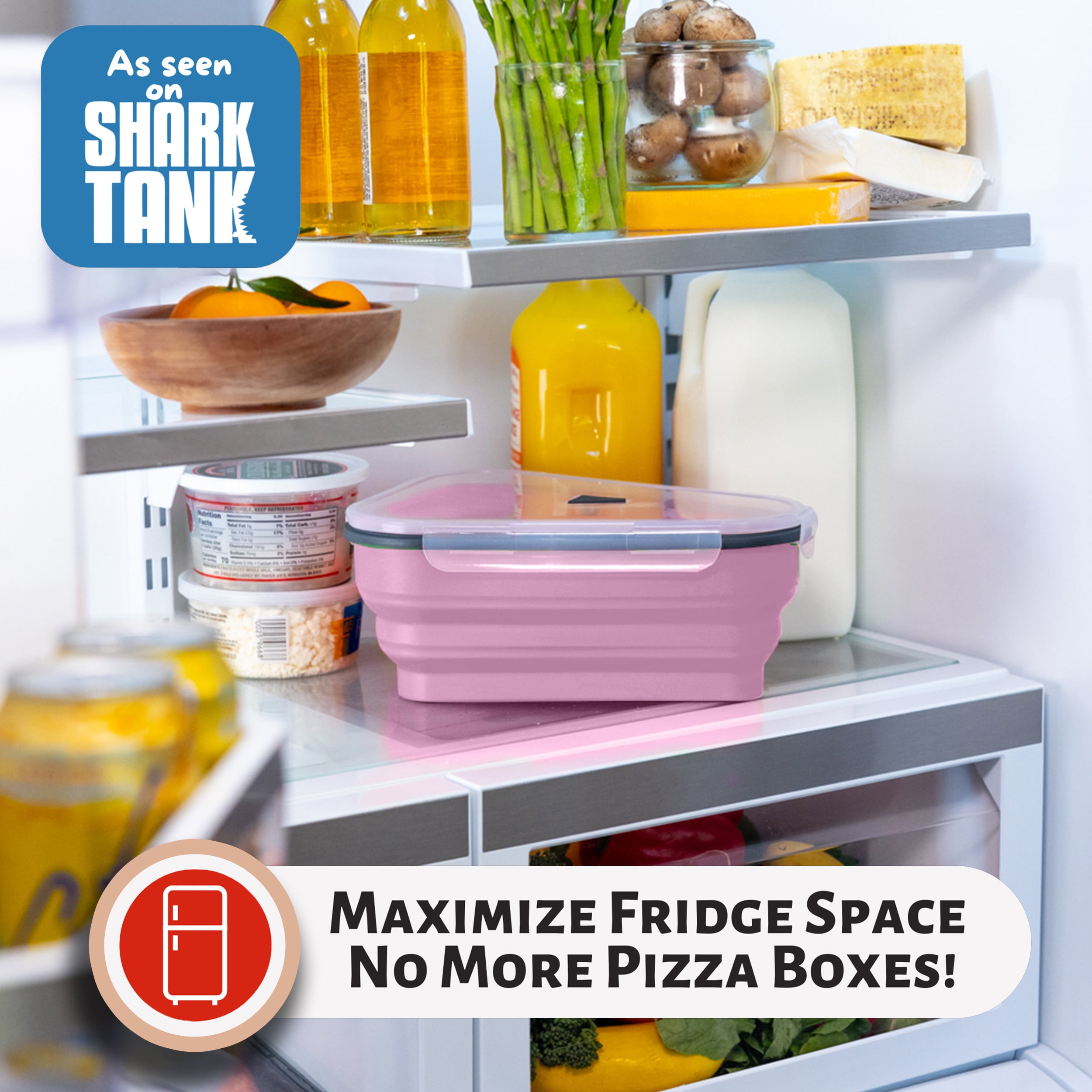 Pizza Container - Slice Container - Like Pizza Tupperware - (3 Pack) -  Saves a Ton of Money on Wraps Bags and Foils for Your Leftover Pizza Slices  - Plastic Piz…