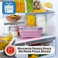 thumbnail image 7 of Pizza Pack® Reusable BPA-Free Silicone Storage Container with 5 Microwavable Trays, Pink, 7 of 7
