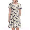 thumbnail image 1 of Vsdgher Robes Midi Maxi Décontractées pour Femmes Été 2025 Manches Courtes Légères Col Rond Robe de Plage, 1 of 6