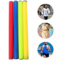 OUNONA Plastic Relay for Events Light Weight Bright Assorted Color Fits Kids and Adults 4Pcs
