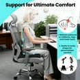 thumbnail image 5 of Office Chair Cushion,Memory Foam Cushion Gel Seat Cushion Tailbone Pain Relief Cushion for Long Sitting Back,Sciatica,Coccyx,Tailbone Pain Relief Pillow,Black, 5 of 12