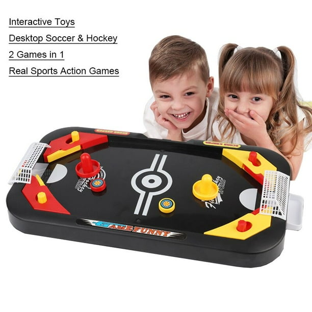 Tabletop Soccer Board Game Desktop Hockey 2 In 1 Kids Sports Action Interactive Match Game Toys Desk Shoot Football Toys heqiyong LED