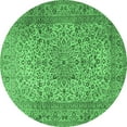 thumbnail image 1 of Ahgly Company Indoor Round Persian Emerald Green Traditional Area Rugs, 8' Round, 1 of 4