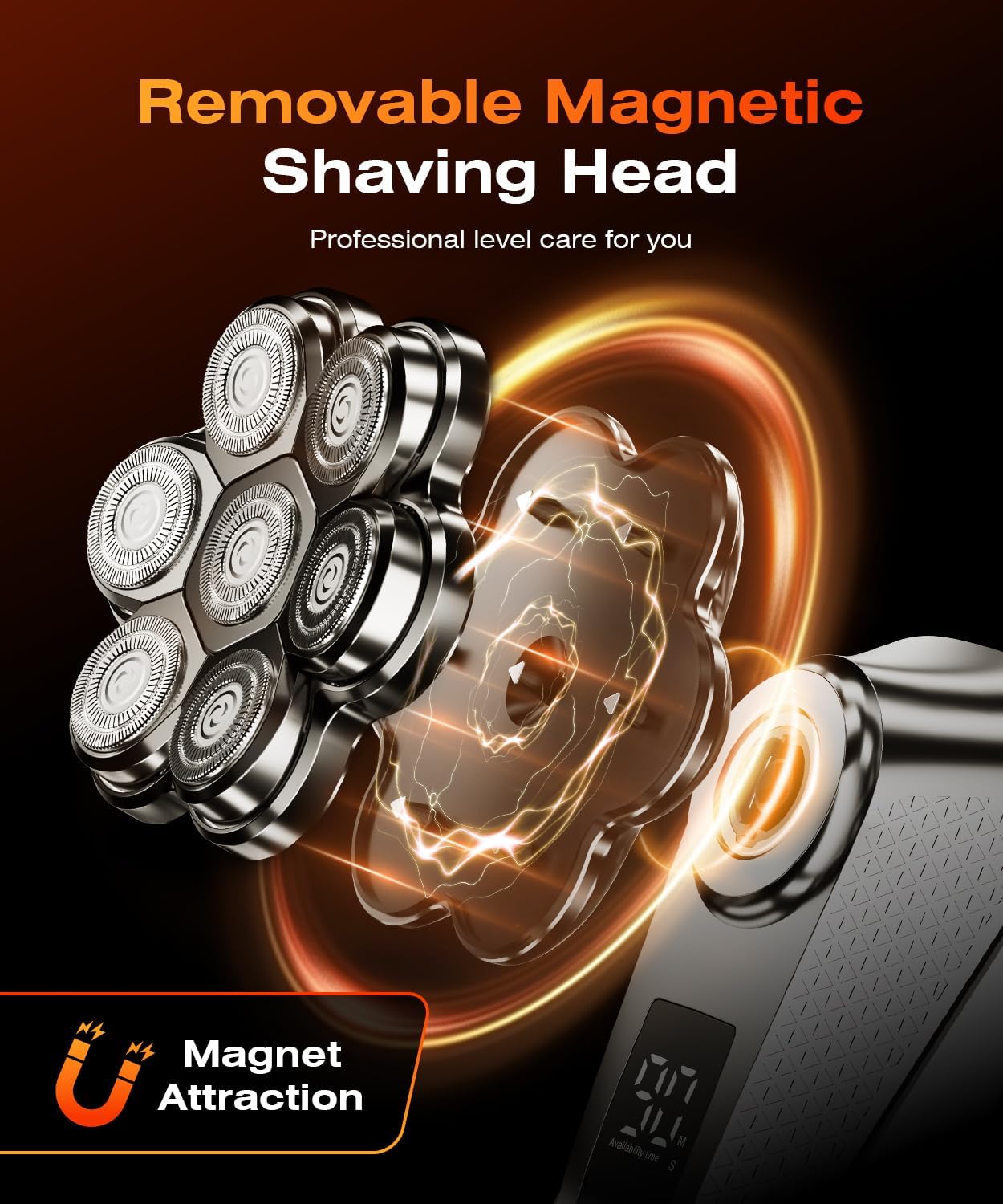 Obacre 7D Bald Head Shaver with 5-in-1 Grooming Kit photo 2