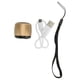 thumbnail image 1 of Mini altavoz Bluetooth con subwoofer potente, recargable por USB, altavoz inalámbrico portátil de metal para teléfono, tableta y PC, color dorado, 1 of 14
