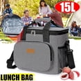 thumbnail image 2 of Bolsa térmica de 15 l, bolsa de picnic, bolsa de almuerzo, bolsa aislada, exterior plegable, 2 of 5