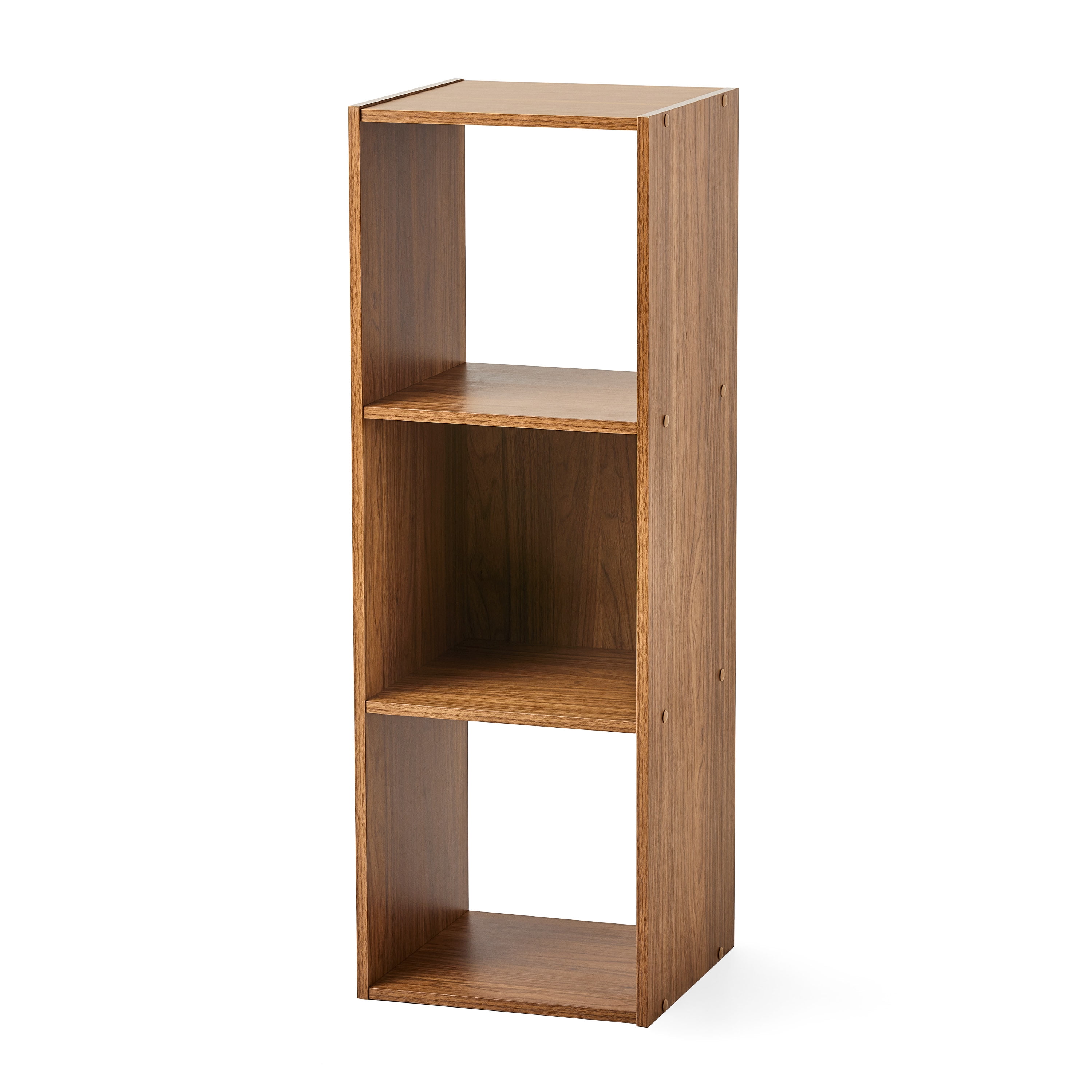 Mainstays 3 Cube Storage Organizer, Warm Walnut