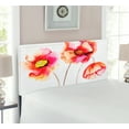 thumbnail image 2 of Poppy Flower Headboard, Watercolors Vibrant Poppies Graphic Peace and Death Sedative Plant Print, Upholstered Decorative Metal Bed Headboard with Memory Foam, Twin Size, Red White, by Ambesonne, 2 of 4