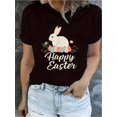 thumbnail image 1 of Happy Easter Bunny Easter Outfit Egg Nest Flower Rabbit T-Shirt, Women's Clothing Tee For Adult, Men, Women, Teen, Teenager, Adolescent, Youth., 1 of 6