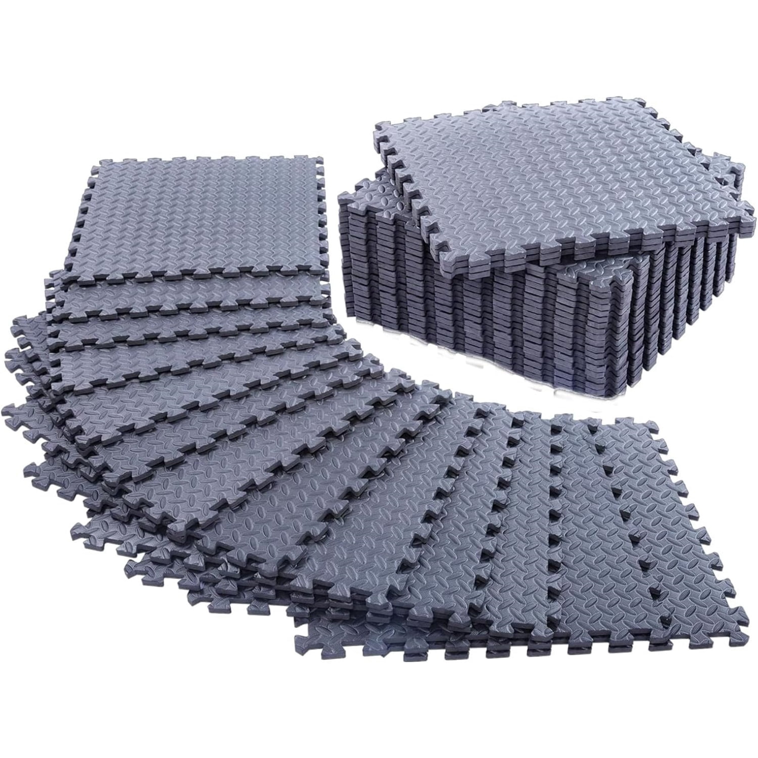 1/2" Extra Thick Floor Exercise Mat for Home Gym Floor Padding for Kids - High-Density EVA Interlocking Foam Floor Tiles for Gym Equipment, Play Area, Yoga, Cardio, Weights, MMA