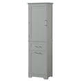thumbnail image 4 of Tcbosik Tall Bathroom Cabinet, 68.4"H Storage Cabinet with Door and 2 Drawers, Freestanding Pantry Cabinet with Adjustable Shelf, Narrow Floor Cabinet for Living Room, Dining Room, Kitchen, Grey, 4 of 9