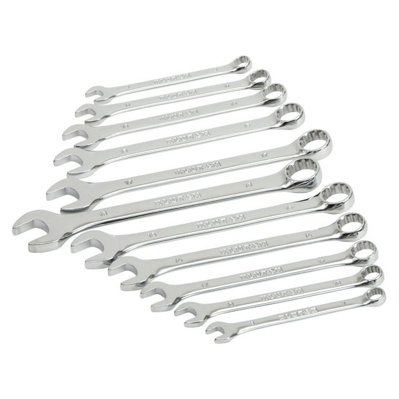 Klutch 11-Pc. Combination Metric Wrench Set with Full Polish, Model# E-2004