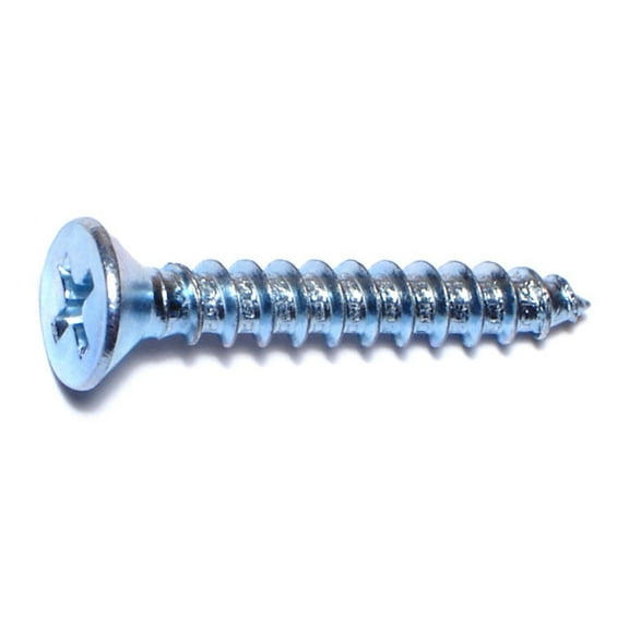 #10 x 1-1/4" Zinc Plated Steel Phillips Flat Head Sheet Metal Screws SMSFLS-164