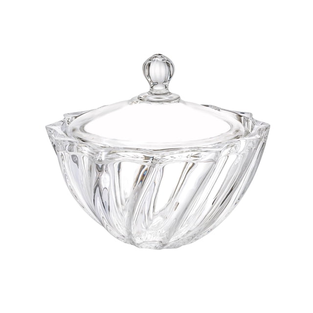 Set 2 Bomboneras Azucarera Dalia Chica VITTORI Vidrio Cristal con Tapa