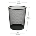 thumbnail image 4 of Mind Reader Mesh Trash Can, Set of 3, Waste Paper Basket, Metal, 11.5"L x 11.5"W x 13.75"H, Black, 4 of 10