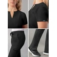 thumbnail image 4 of Adar Addition Go-Higher Scrub Set For Women - Notched V-Neck Scrub Top & Skinny Cargo Scrub Pants - A9600 - Black - S, 4 of 7