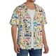 thumbnail image 2 of Fotbe Famous Places Camisa Estampada de Manga Corta para Hombre, Casual de Verano, Estilo Playero, Sin Arrugas-Medium, 2 of 5
