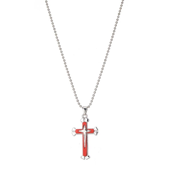 Xihbxyly Collar Negro, Elegante Diseño de Colgante de 3 Capas, Material de Acero de Titanio Duradero, Regalo Único para La Bendición Del Señor, Experiencia Conmemorativa Especial, Perfecto para Ella.