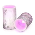 thumbnail image 2 of Abstract Spring Flowers Flickering Flameless Candles Battery Operated with Remote Timer LED Pillar Candles Set of 2, 2 of 7