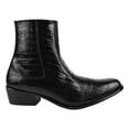 thumbnail image 5 of LIBERTYZENO Mens Chelsea Side Zipper Ankle Boots Genuine Leather Cuban Heel Formal Dress Shoes, 5 of 8