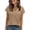 Khaki, variant on XPMWRP Short Sleeve Shirt for Women V Neck Trendy Summer Tops Beach Vacation Clothes Travel Business Casual Outfits Blue XXL