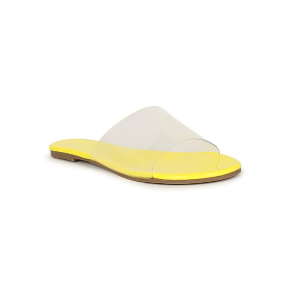 Transparent Wide Vamp Slip On Sandal 19965