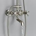 thumbnail image 6 of Brushed Nickel Exposed Shower Faucet Set Rain Shower System Fixture Wall Mounted, 6 of 12