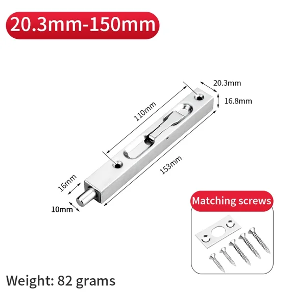 2 Pack Stainless Steel Concealed Door Locks with Hardware – Recessed Latch Bolts for French & Double Doors, Heavy Duty Security Design silver 6in