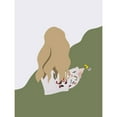 thumbnail image 3 of Straatsma, Leah 15x18 Black Modern Framed Museum Art Print Titled - Boho Girl with Florals, 3 of 5