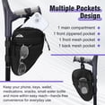 thumbnail image 4 of SupreGear Forearm Crutch Accessory Bag with Cup Holder, Lightweight Mobility Walker Pouch, Black, 1 pack, 4 of 7