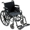 Drive Medical Cruiser III Light Weight Wheelchair with Flip Back Removable Desk Arms and Swing Away Footrest