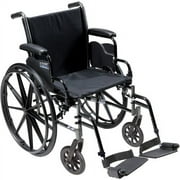 Drive Medical Cruiser III Light Weight Wheelchair with Flip Back Removable Desk Arms and Swing Away Footrest