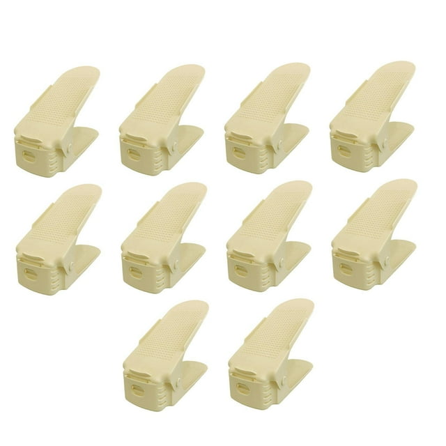 Organizador de ranuras para zapatos, zapatero para zapatillas, tacones altos, zapatos deportivos Amarillo