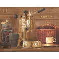 thumbnail image 1 of Grains de Café Machine à Expresso Brun Papier Peint Bord Rétro Design, Rouleau 15' x 9", 1 of 3