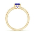 thumbnail image 2 of ANGARA Natural Prong-Set Solitaire 1.25 ct Tanzanite Split Shank Ring in 14K Yellow Gold for Women (Size-8x6mm) | December Birthstone, Anniversary, Jewelry Gift for Women | Natural Tanzanite Ring, 2 of 9