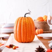 8 Inch Large Artificial Pumpkins Decor Foam Fake Decorative Pumpkins for Halloween Autumn Harvest Home Decorations